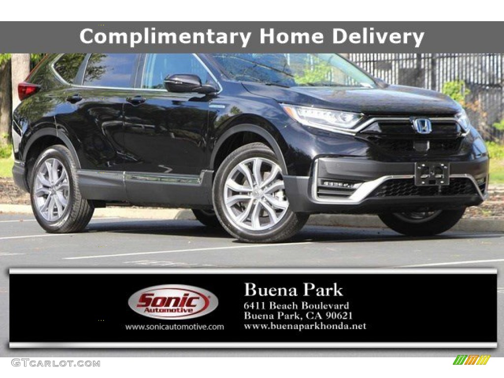 2020 CR-V Touring AWD Hybrid - Crystal Black Pearl / Black photo #1