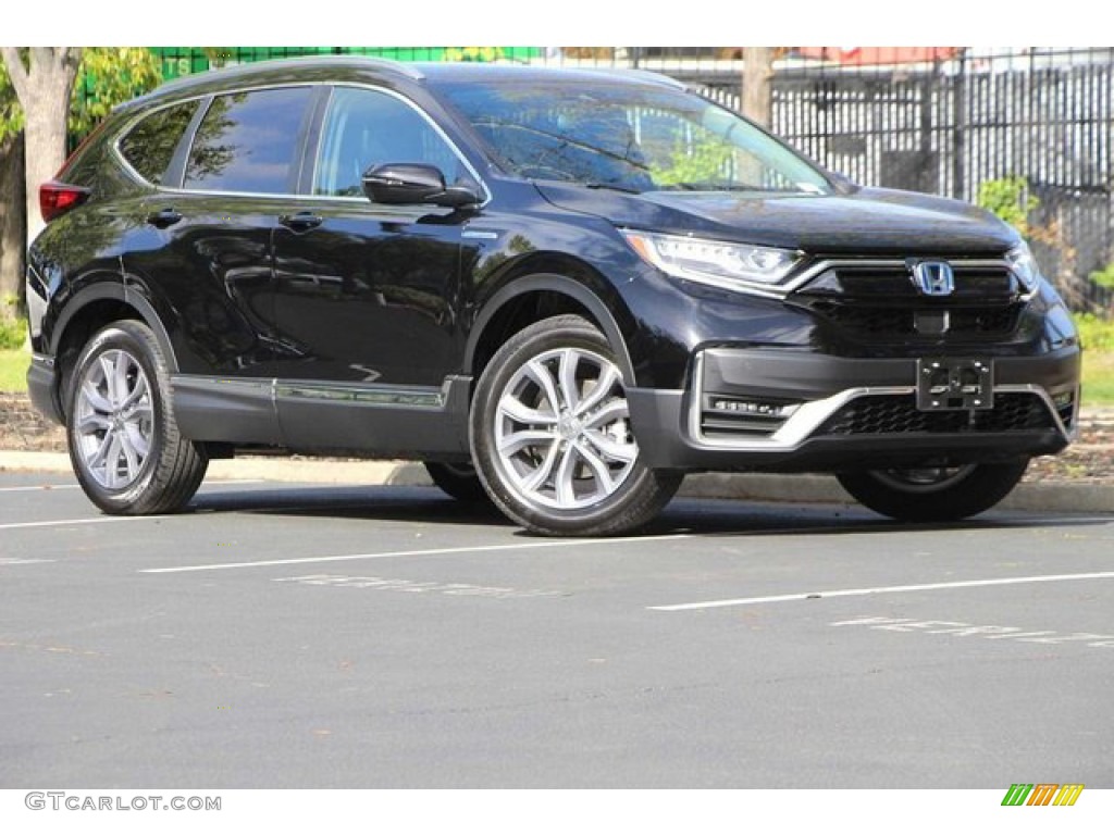 Crystal Black Pearl 2020 Honda CR-V Touring AWD Hybrid Exterior Photo #138303362