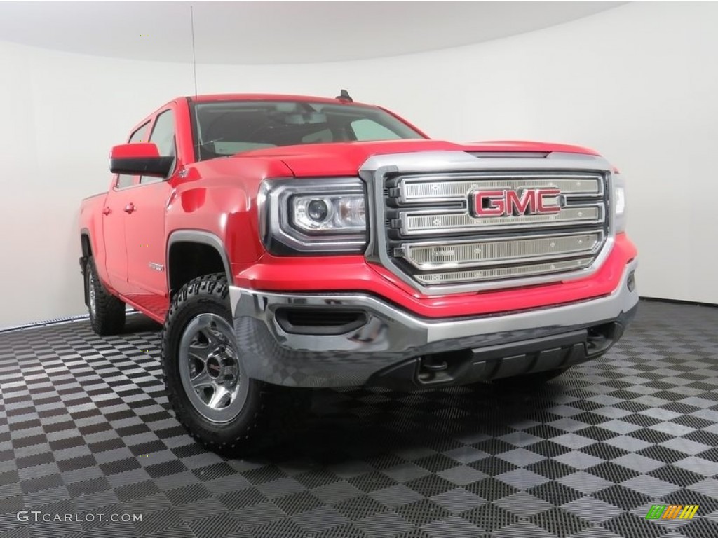 2018 Sierra 1500 SLE Crew Cab 4WD - Cardinal Red / Jet Black photo #1