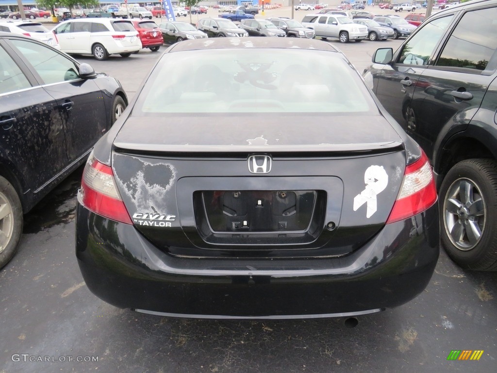 2010 Civic LX Coupe - Crystal Black Pearl / Gray photo #14