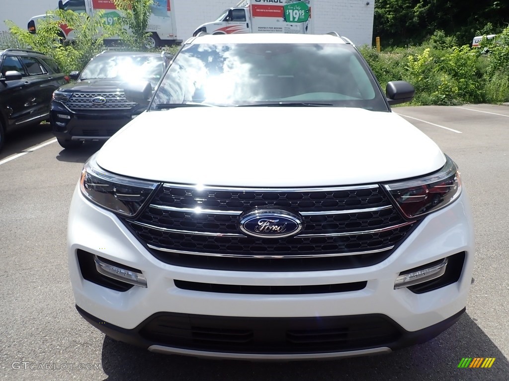 2020 Explorer XLT 4WD - Star White Metallic Tri-Coat / Ebony photo #4