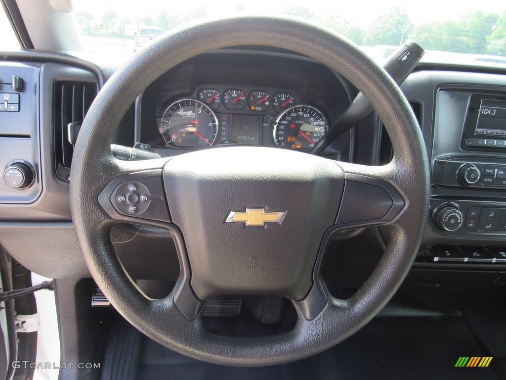 2015 Chevrolet Silverado 3500HD WT Crew Cab Jet Black/Dark Ash Steering Wheel Photo #138308602