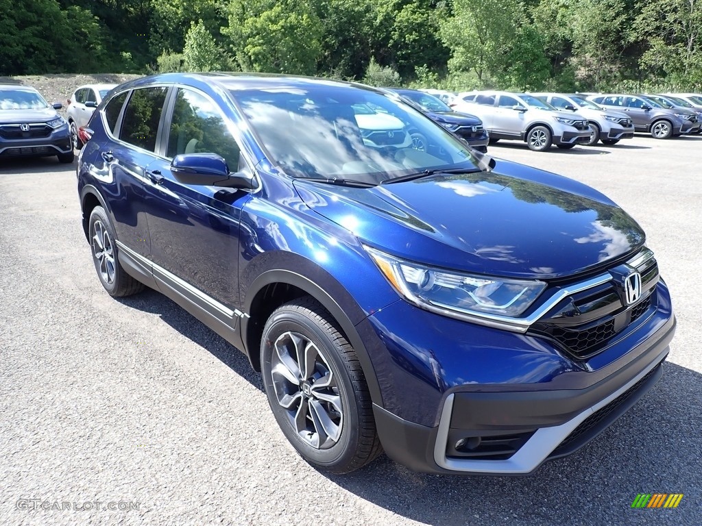 2020 CR-V EX-L AWD - Obsidian Blue Pearl / Gray photo #7