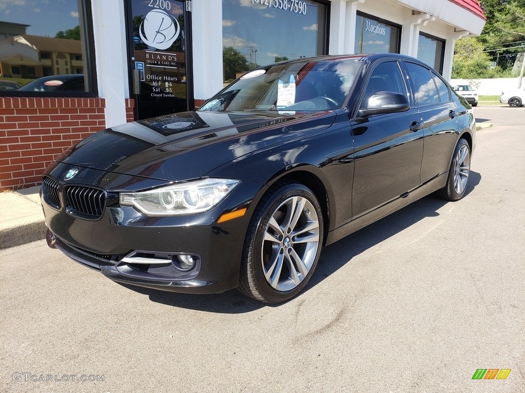 2014 3 Series 328i xDrive Sedan - Black Sapphire Metallic / Coral Red/Black photo #2