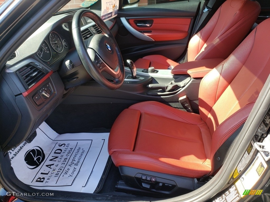 2014 3 Series 328i xDrive Sedan - Black Sapphire Metallic / Coral Red/Black photo #6