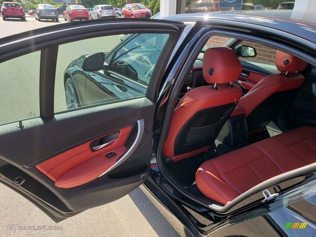 2014 3 Series 328i xDrive Sedan - Black Sapphire Metallic / Coral Red/Black photo #28