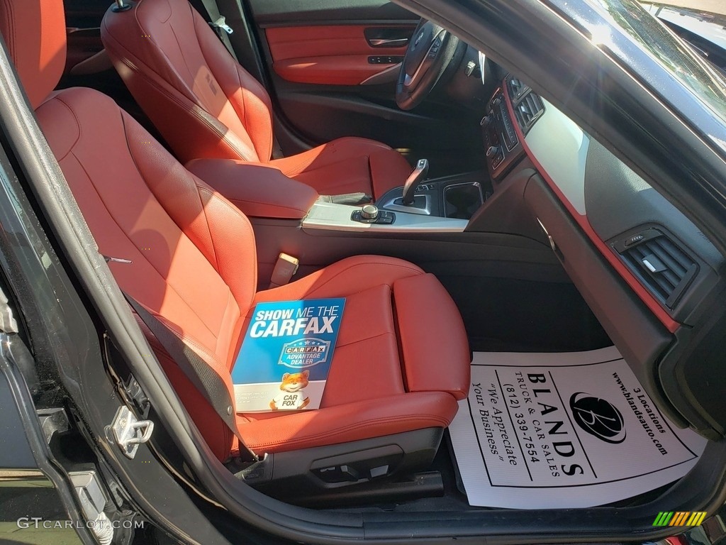 2014 3 Series 328i xDrive Sedan - Black Sapphire Metallic / Coral Red/Black photo #41