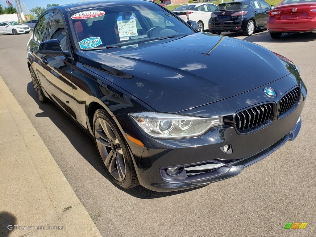 2014 3 Series 328i xDrive Sedan - Black Sapphire Metallic / Coral Red/Black photo #45