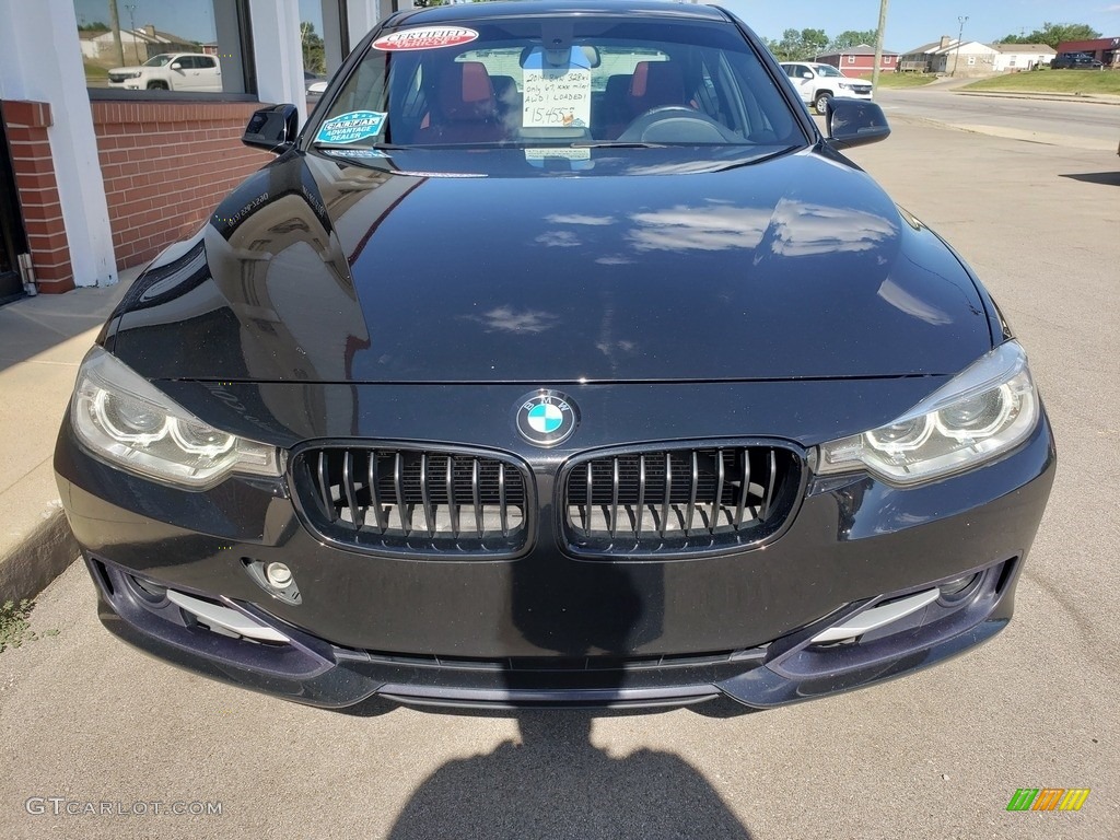 2014 3 Series 328i xDrive Sedan - Black Sapphire Metallic / Coral Red/Black photo #46