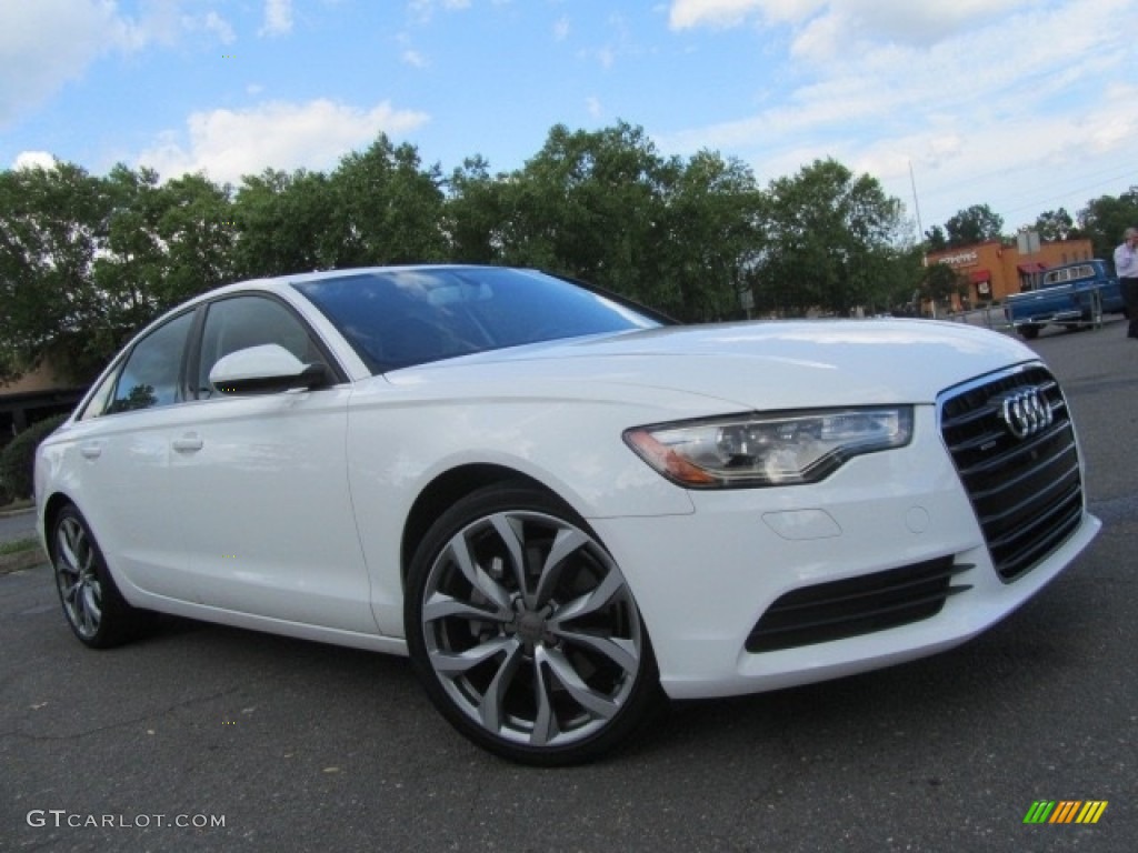 2014 A6 2.0T quattro Sedan - Ibis White / Nougat Brown photo #1