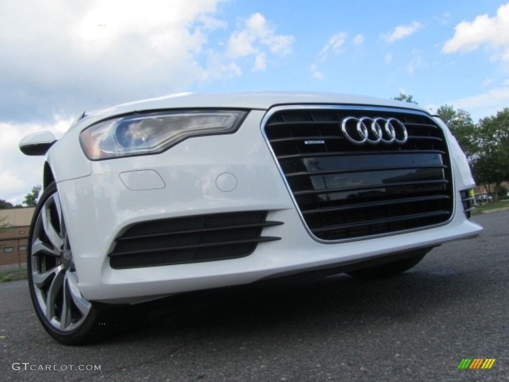 2014 A6 2.0T quattro Sedan - Ibis White / Nougat Brown photo #2