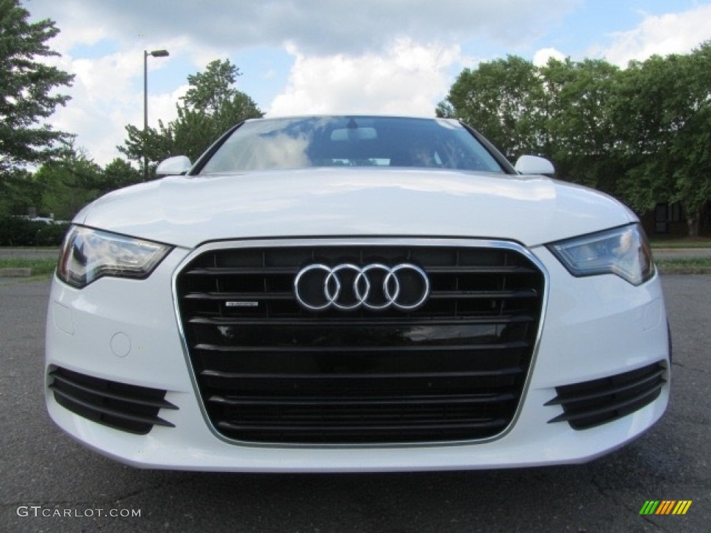 2014 A6 2.0T quattro Sedan - Ibis White / Nougat Brown photo #4