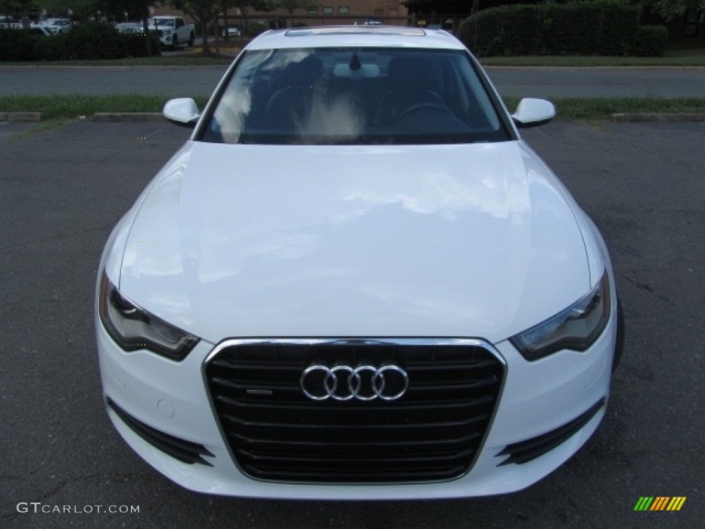 2014 A6 2.0T quattro Sedan - Ibis White / Nougat Brown photo #5