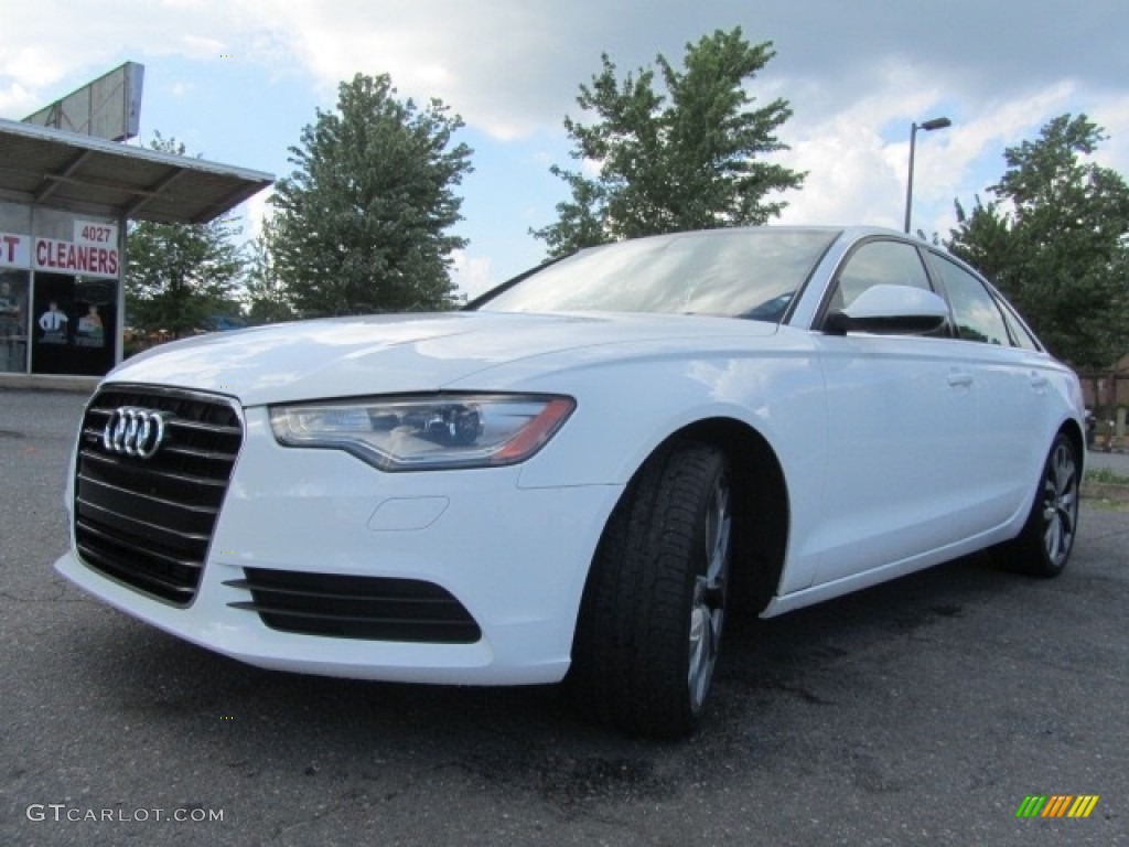 2014 A6 2.0T quattro Sedan - Ibis White / Nougat Brown photo #6