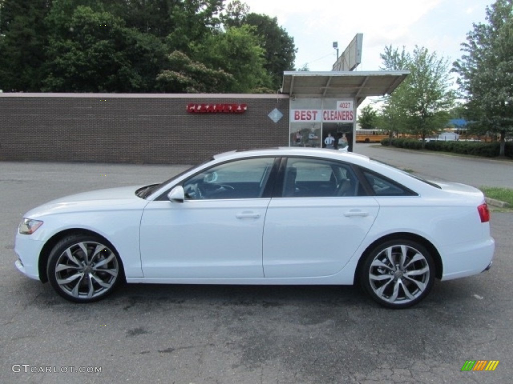2014 A6 2.0T quattro Sedan - Ibis White / Nougat Brown photo #7