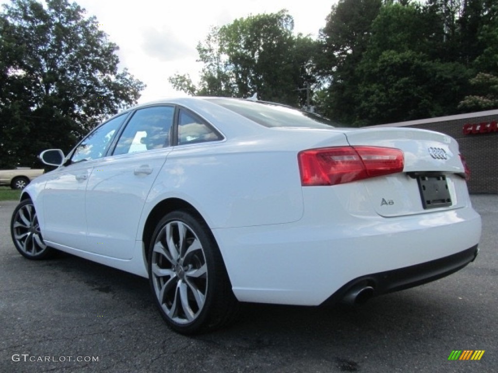 2014 A6 2.0T quattro Sedan - Ibis White / Nougat Brown photo #8