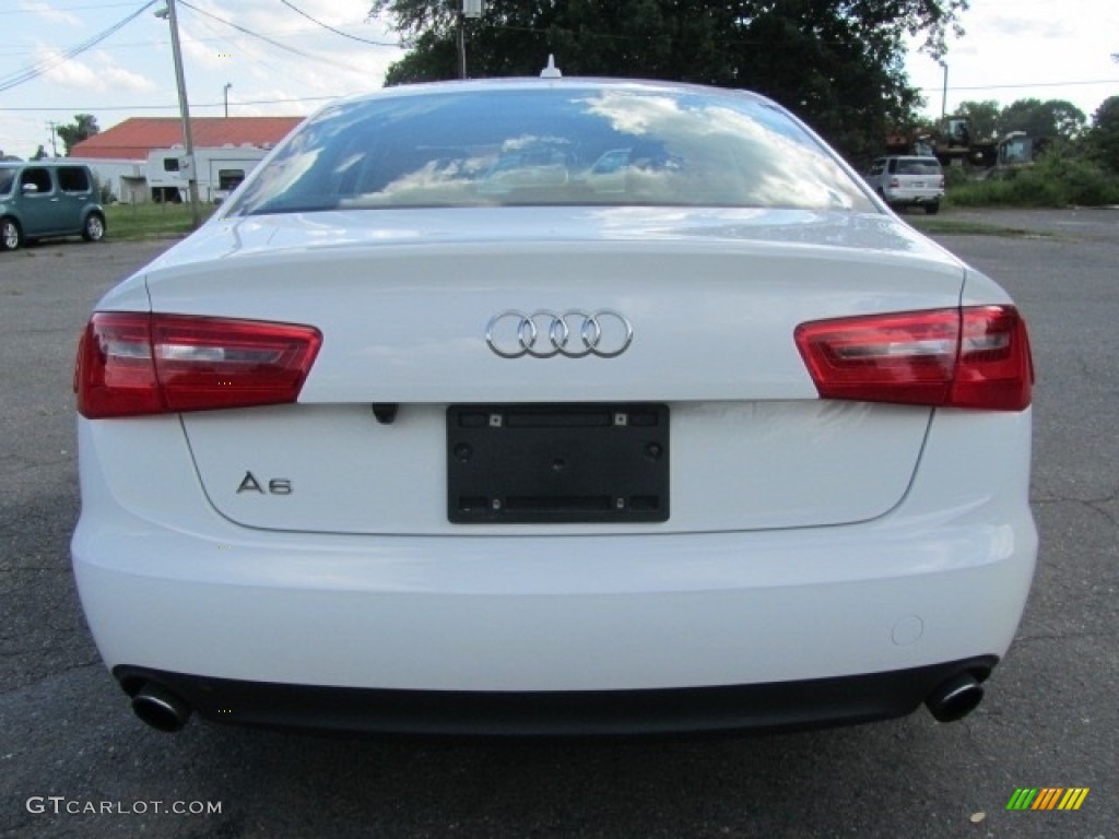 2014 A6 2.0T quattro Sedan - Ibis White / Nougat Brown photo #9