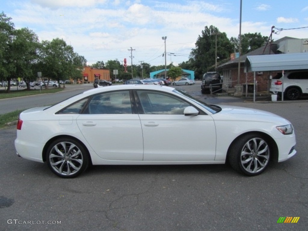 2014 A6 2.0T quattro Sedan - Ibis White / Nougat Brown photo #11