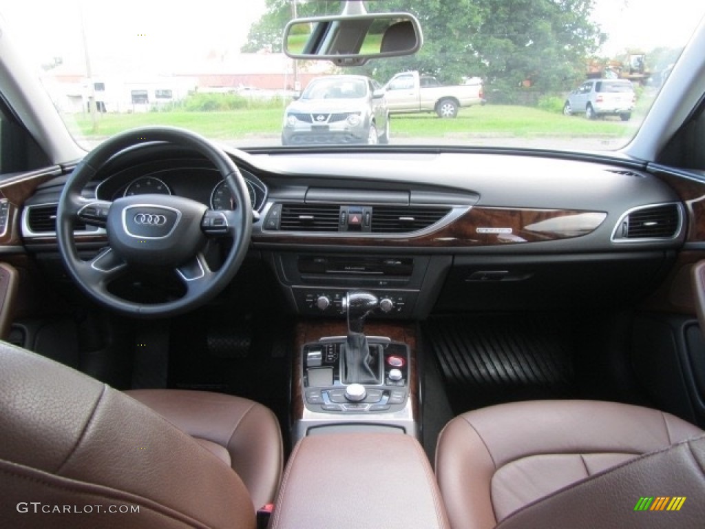 2014 A6 2.0T quattro Sedan - Ibis White / Nougat Brown photo #13