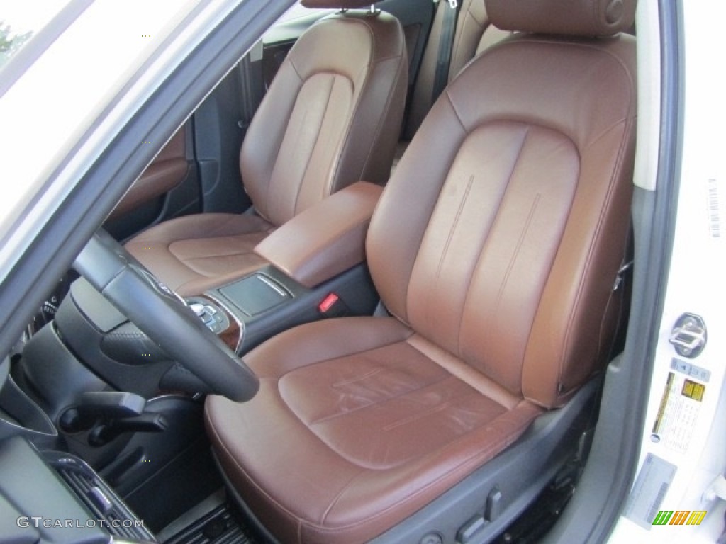 2014 A6 2.0T quattro Sedan - Ibis White / Nougat Brown photo #18