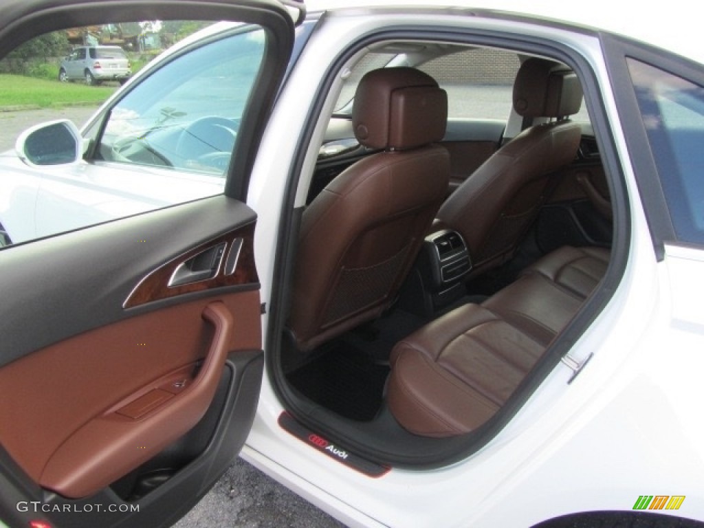 2014 A6 2.0T quattro Sedan - Ibis White / Nougat Brown photo #19