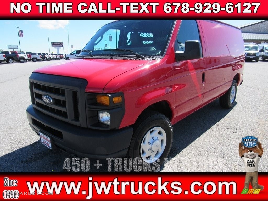 Vermillion Red Ford E-Series Van