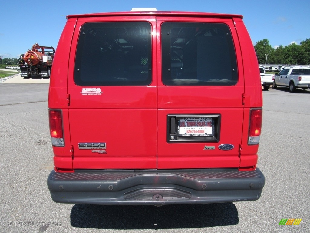2014 E-Series Van E250 Cargo Van - Vermillion Red / Medium Flint photo #4