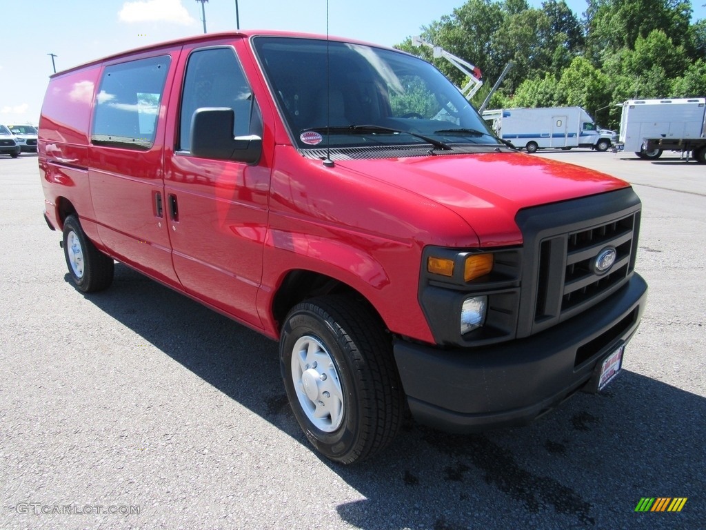 2014 E-Series Van E250 Cargo Van - Vermillion Red / Medium Flint photo #7