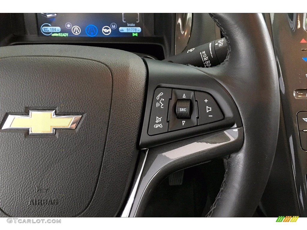 2013 Chevrolet Volt Standard Volt Model Jet Black/Dark Accents Steering Wheel Photo #138319863