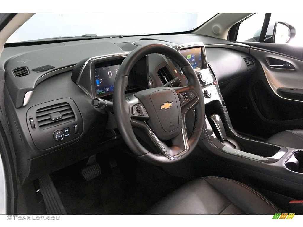 2013 Chevrolet Volt Standard Volt Model Jet Black/Dark Accents Steering Wheel Photo #138319914