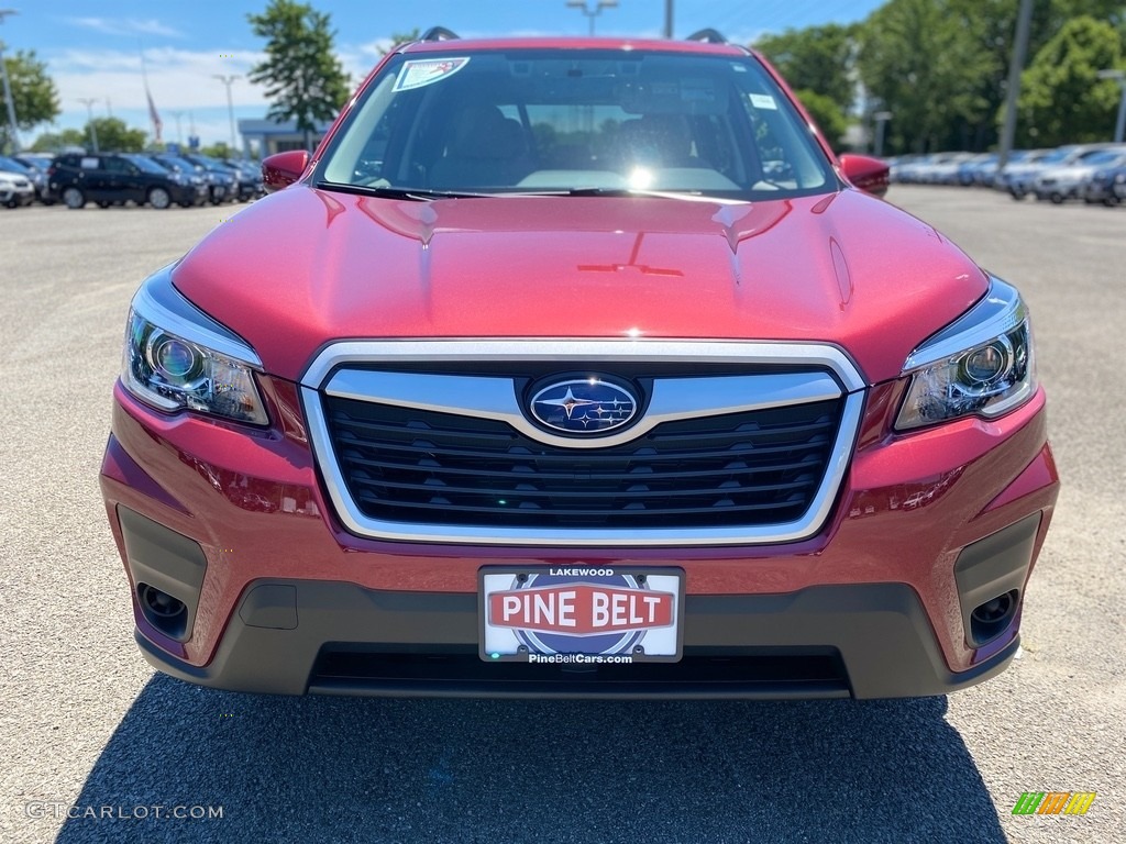 2020 Forester 2.5i Premium - Crimson Red Pearl / Gray photo #3