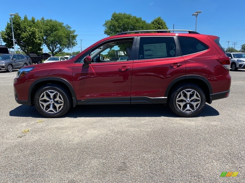 2020 Forester 2.5i Premium - Crimson Red Pearl / Gray photo #4
