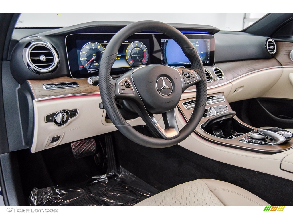 Macchiato Beige/Black Interior 2018 Mercedes-Benz E 300 Sedan Photo #138322101