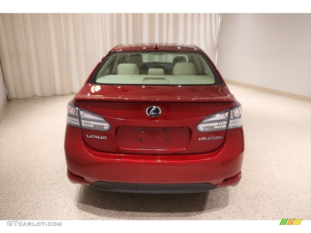2010 HS 250h Hybrid Premium - Matador Red Mica / Parchment photo #4