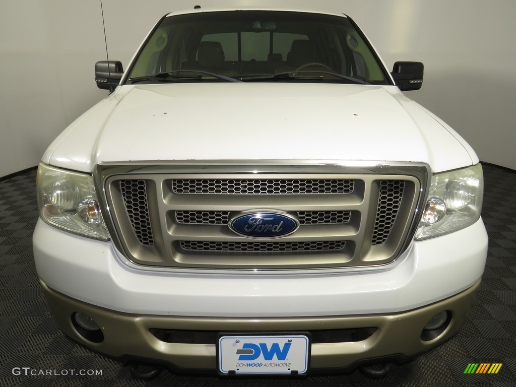 2007 F150 King Ranch SuperCrew 4x4 - Oxford White / Tan photo #4