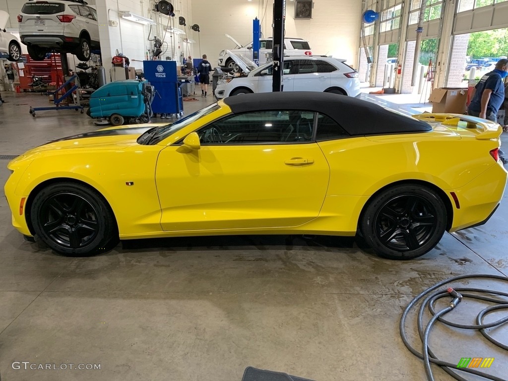 Bright Yellow 2017 Chevrolet Camaro LT Convertible Exterior Photo #138325365