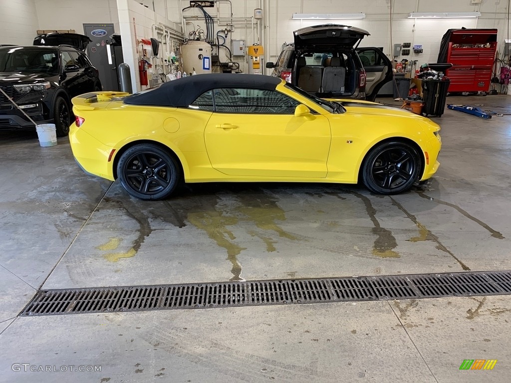 Bright Yellow 2017 Chevrolet Camaro LT Convertible Exterior Photo #138325386