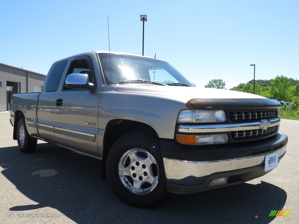 2002 Silverado 1500 LT Extended Cab - Light Pewter Metallic / Graphite Gray photo #1