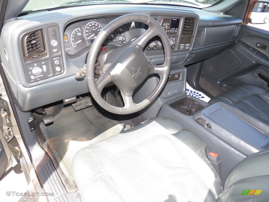 2002 Silverado 1500 LT Extended Cab - Light Pewter Metallic / Graphite Gray photo #17