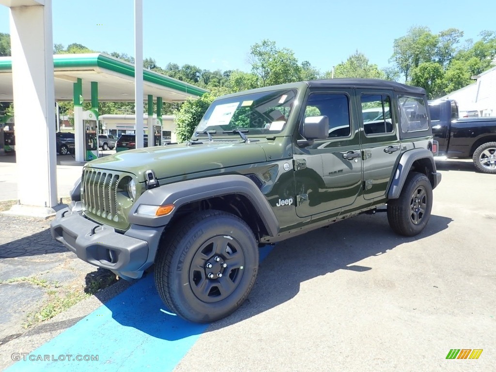 2020 Wrangler Unlimited Sport 4x4 - Sarge Green / Black photo #1