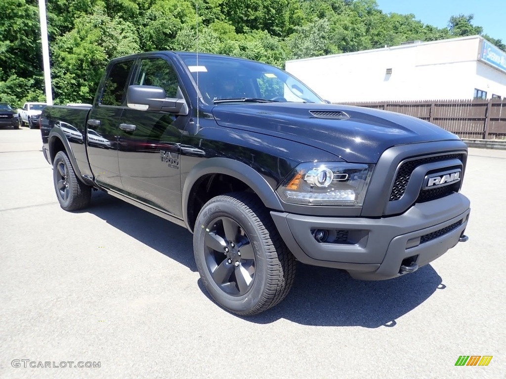 Diamond Black Crystal Pearl 2020 Ram 1500 Classic Warlock Quad Cab 4x4 Exterior Photo #138329370