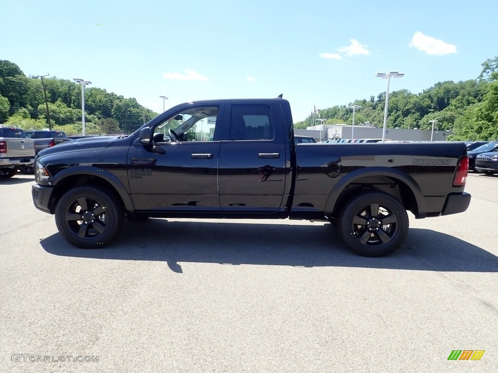 2020 1500 Classic Warlock Quad Cab 4x4 - Diamond Black Crystal Pearl / Black/Diesel Gray photo #6