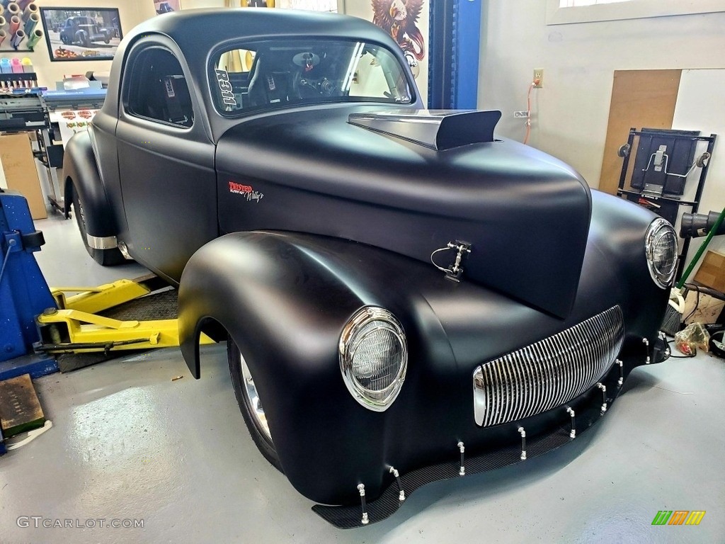 1941 441 Coupe Custom Street Rod - Matte Black / Black photo #1