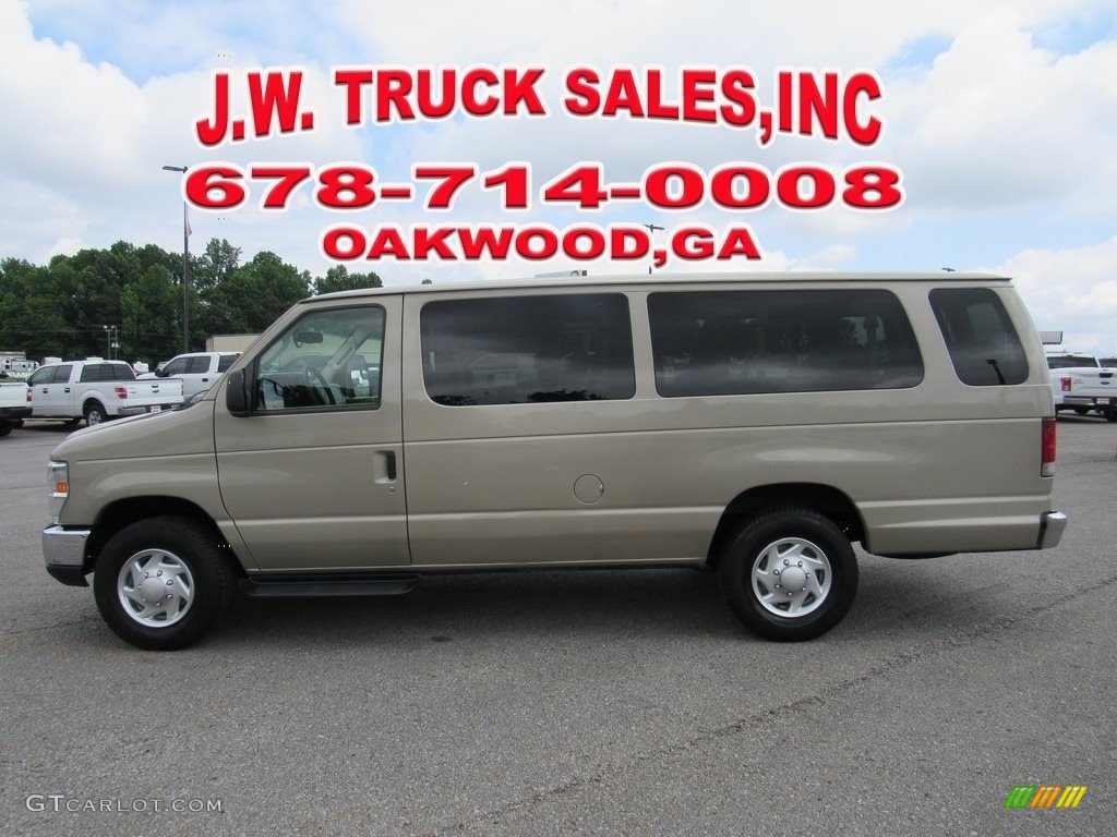 2013 E Series Van E350 XLT Extended Passenger - Pueblo Gold Metallic / Medium Pebble photo #2