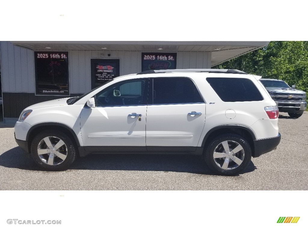 2011 Acadia SLT AWD - White Diamond Tintcoat / Ebony photo #2