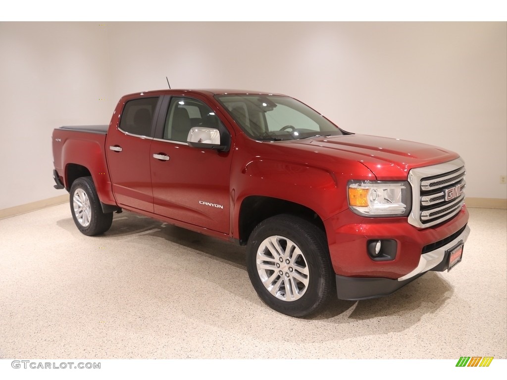 2017 Canyon SLT Crew Cab 4x4 - Red Quartz Tintcoat / Cocoa/­Dune photo #1