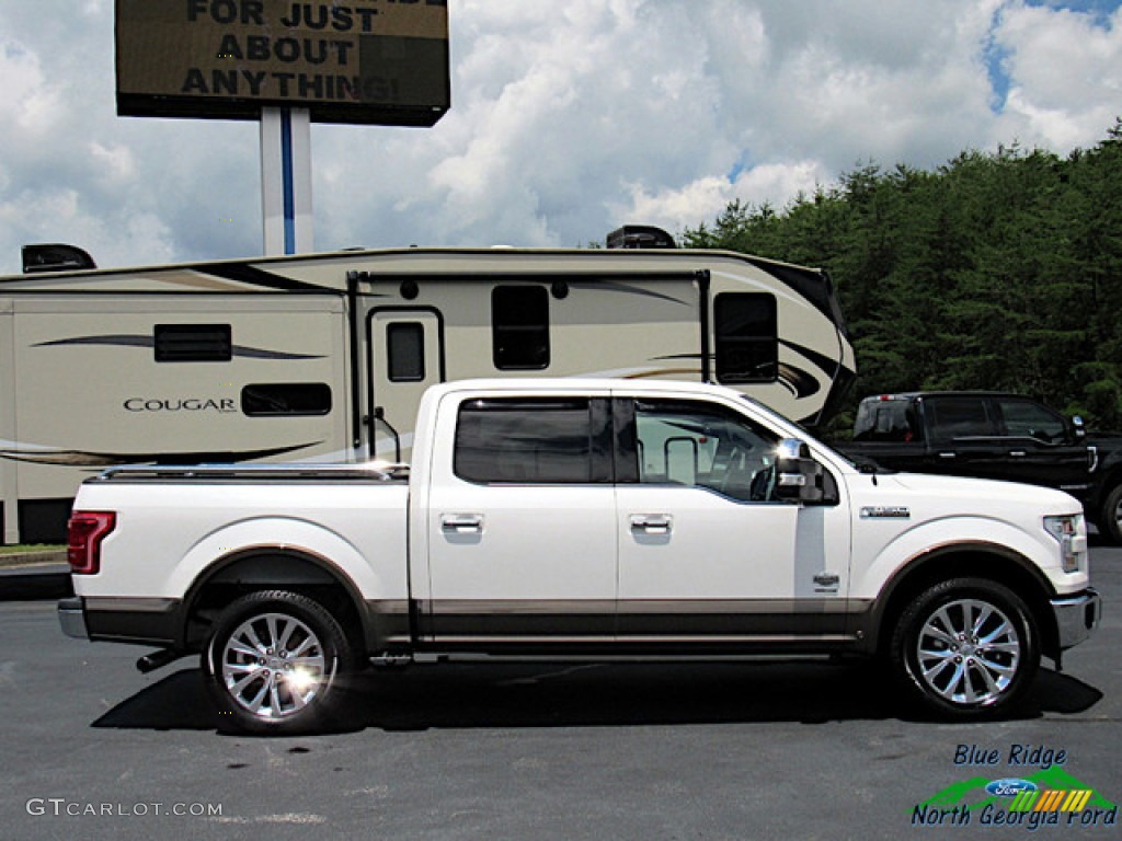 2015 F150 King Ranch SuperCrew - White Platinum Tricoat / King Ranch Java/Mesa photo #6