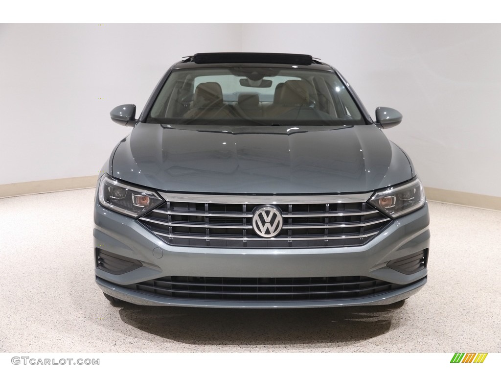 2019 Jetta SEL - Sage Green Metallic / Dark Beige photo #2