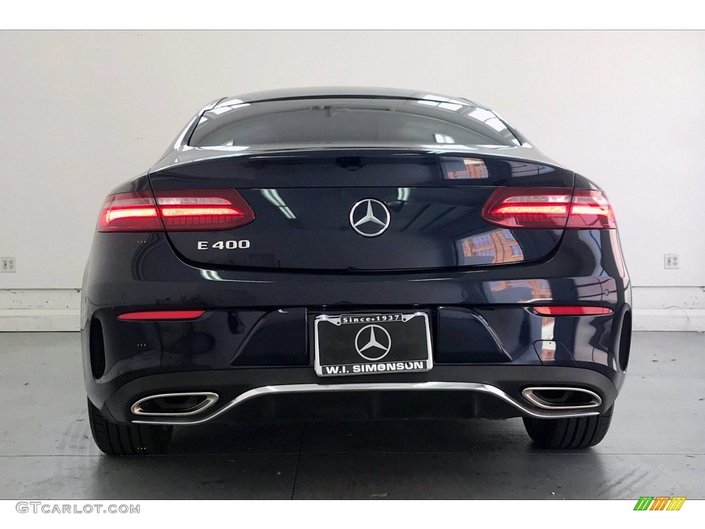 2018 E 400 Coupe - Lunar Blue Metallic / Macchiato Beige/Black photo #3