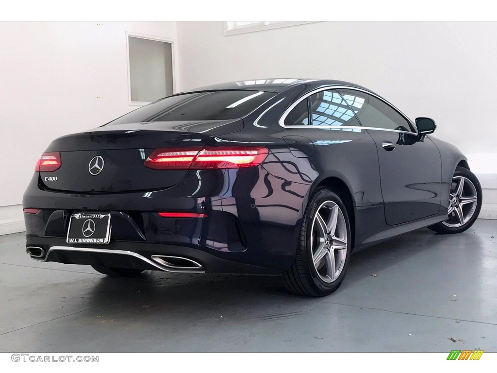 2018 E 400 Coupe - Lunar Blue Metallic / Macchiato Beige/Black photo #16